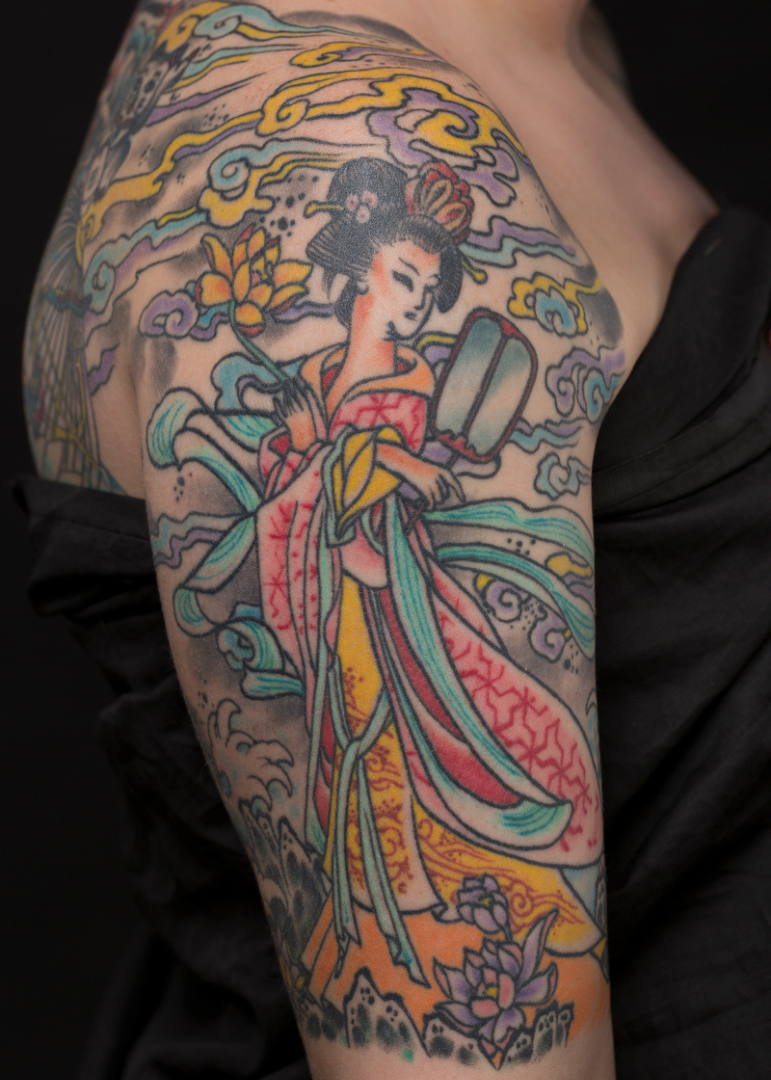 classic tattoo custom colorful by ragtime tattoo in south st louis on Morgan ford by tower grove park