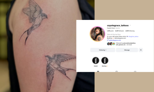 fineline, tik tok tattoo artist, famous female tattoo artist, best tattoo artist st. Louis.