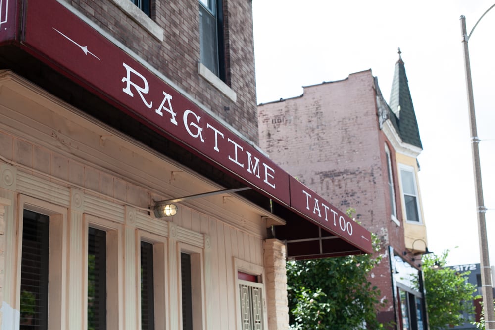 Ragtime Tattoo Shop in South St. Louis, Missouri on Morganford