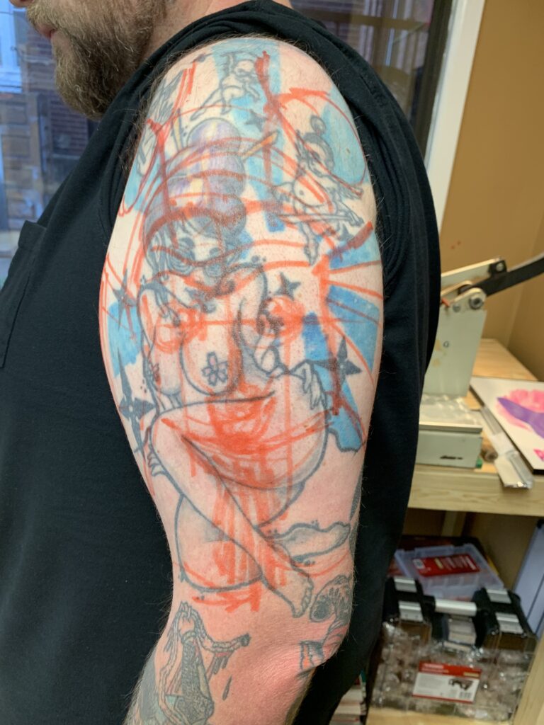 tattoo cover up in South St. Louis Missouri on morganford by Ragtime Tattoo