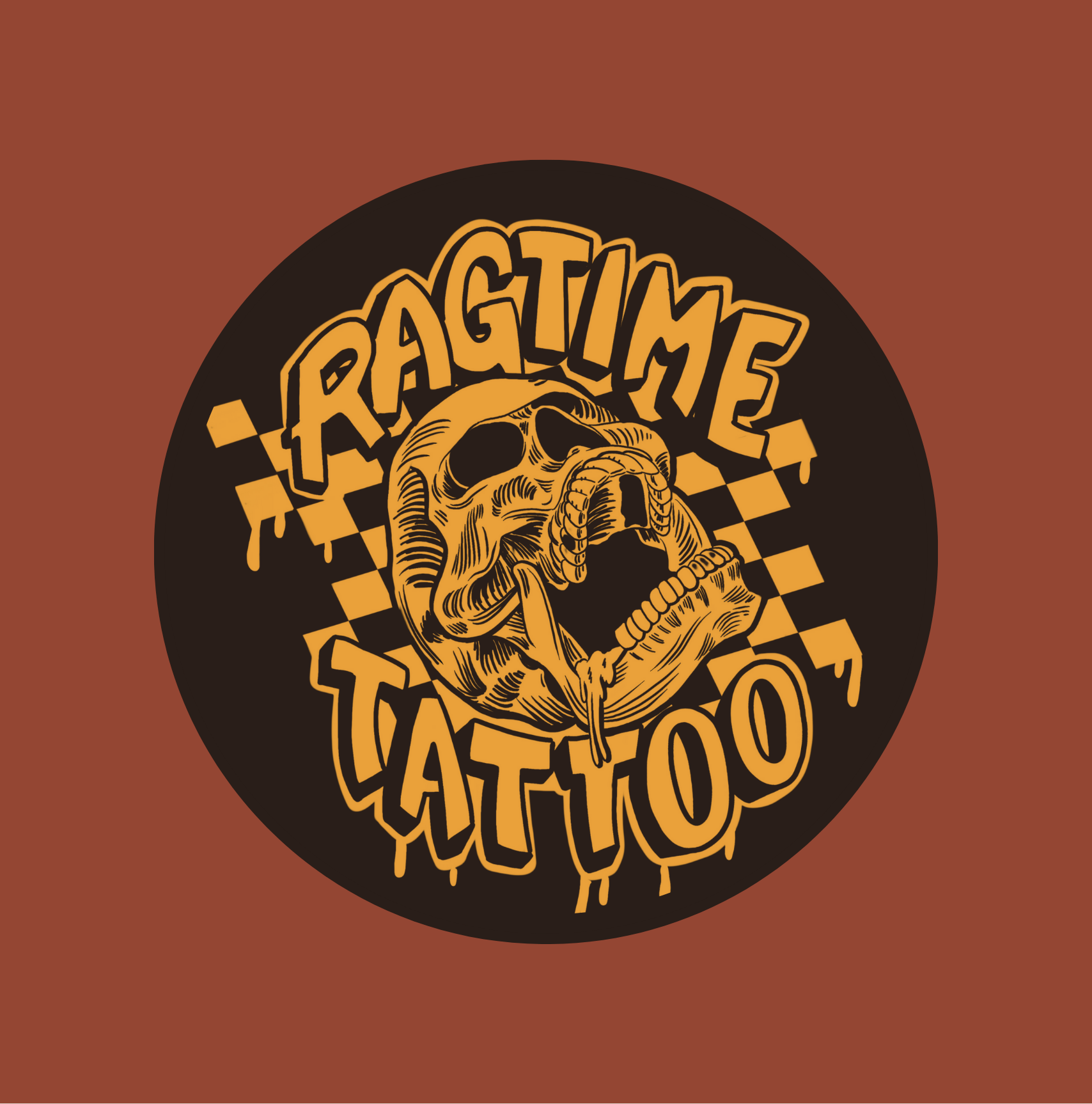 Ragtime Tattoo Shop Logo. South City St. louis Mo