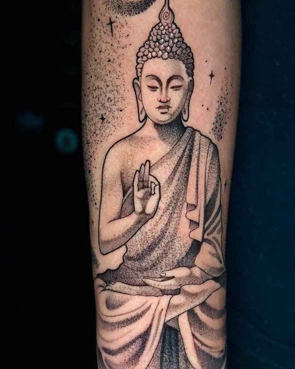 Black and Grey Buddha