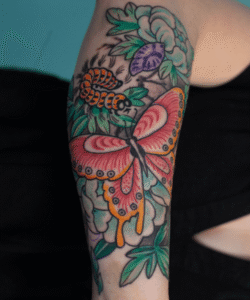 Colorful Neotradiotional Tattoo by Matt Hodel