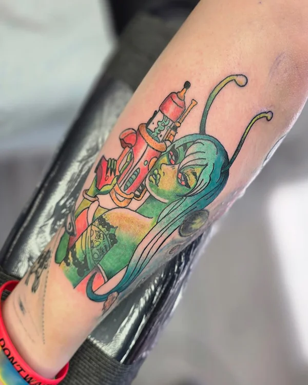 Green Woman Tattoo